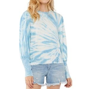 Tie Dye Puff Sleeve Sweatshirt